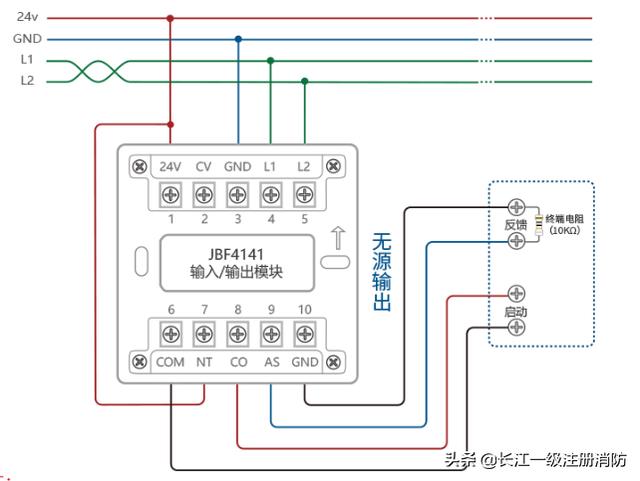 北大青鸟JBF4141输入输出模块工作原理及接线图